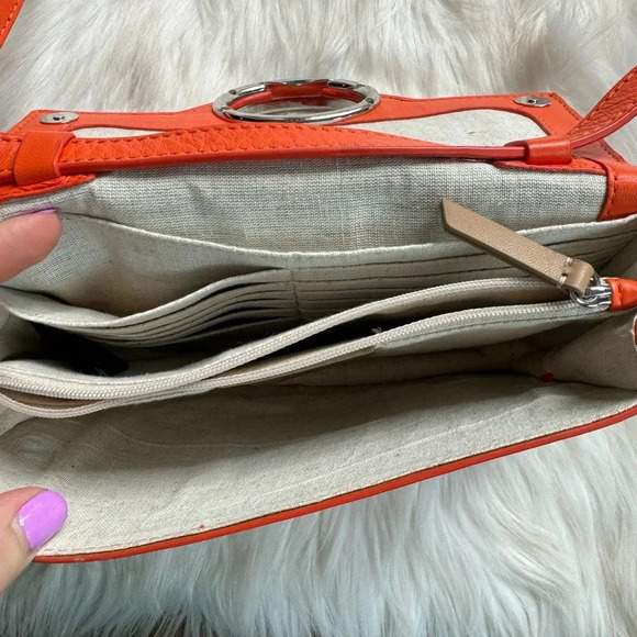 Vince Camuto Menio Small Crossbody_ tangerine Orange - Picture 4 of 7